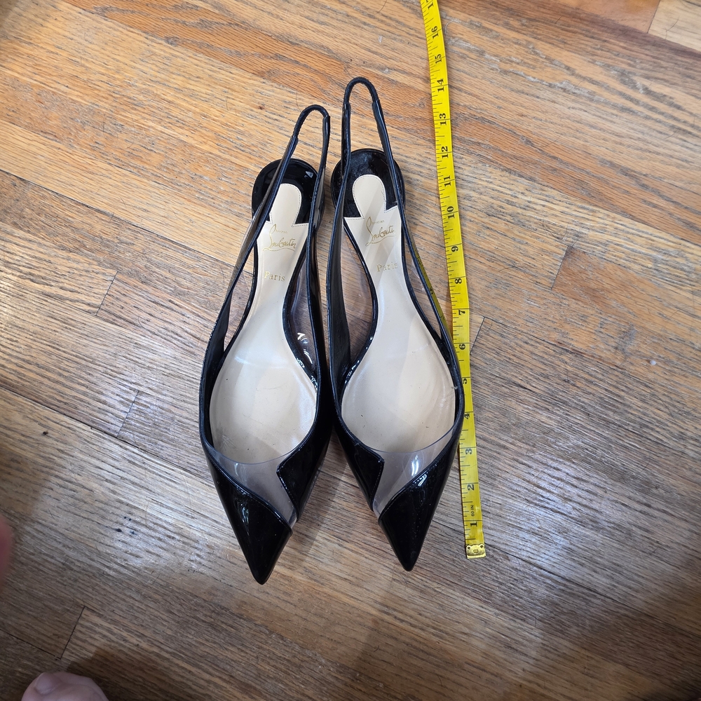 Christian Louboutin Black Patent Leather Flats
